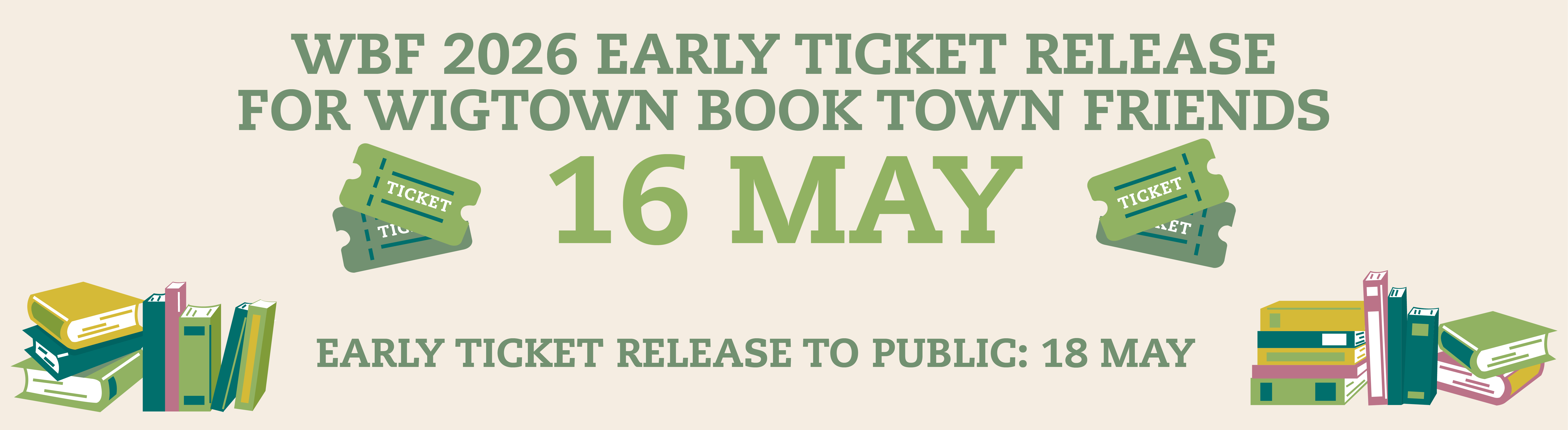 Wigtown website banner Early Ticket Release Dates v2